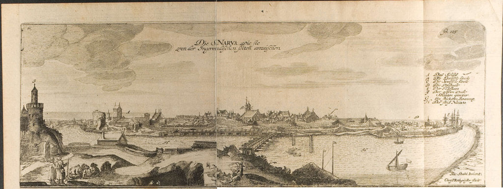 Detail of Narva by Christian Lorenzen Rothgiesser