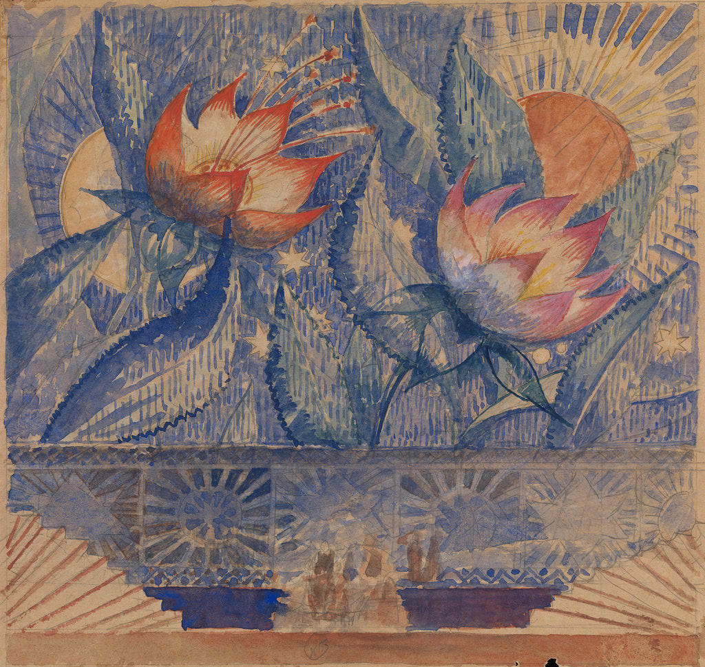 Detail of Stage design by Kuzma Sergeyevich Petrov-Vodkin