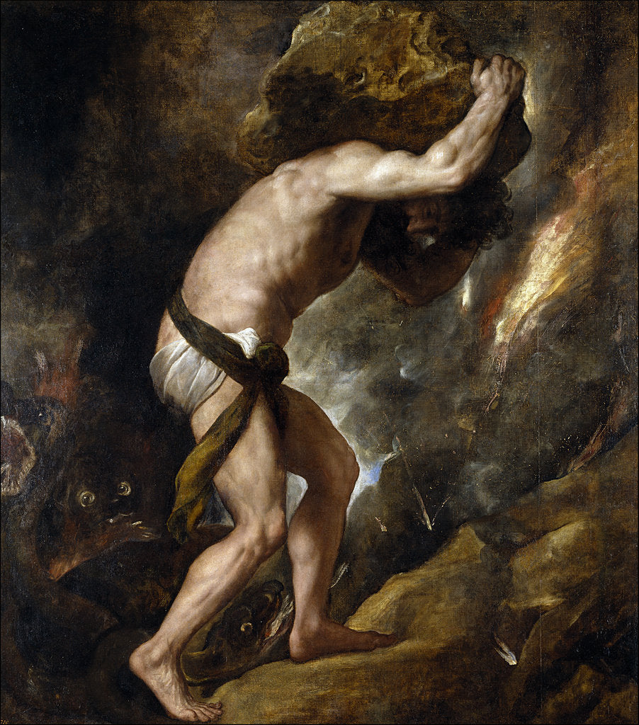 Detail of Sisyphus by Titian