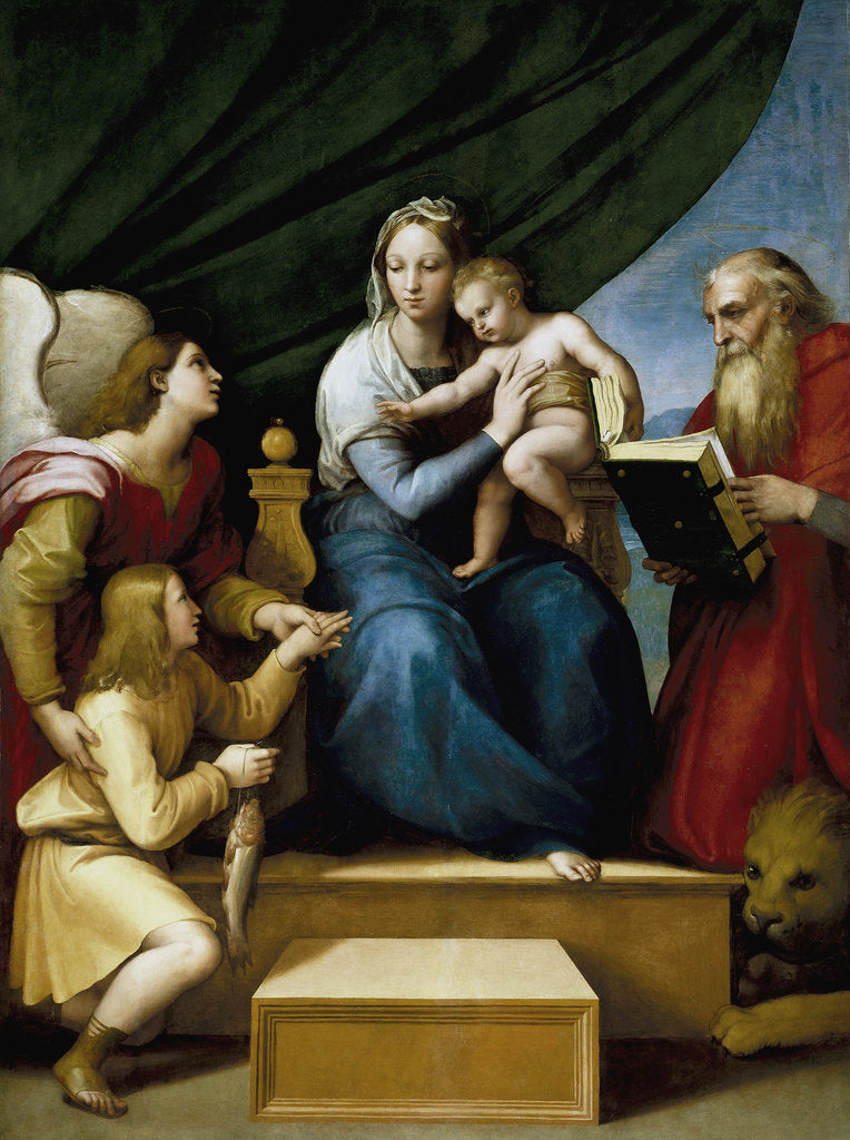 Detail of Madonna with the Fish by Raphael