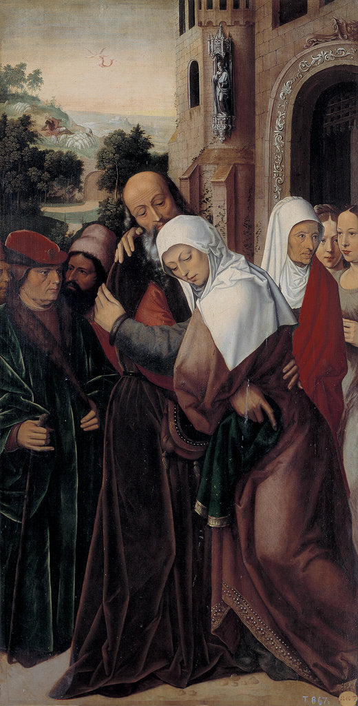 Detail of Meeting of Saints Joachim and Anne at the Golden Gate by Ambrosius Benson