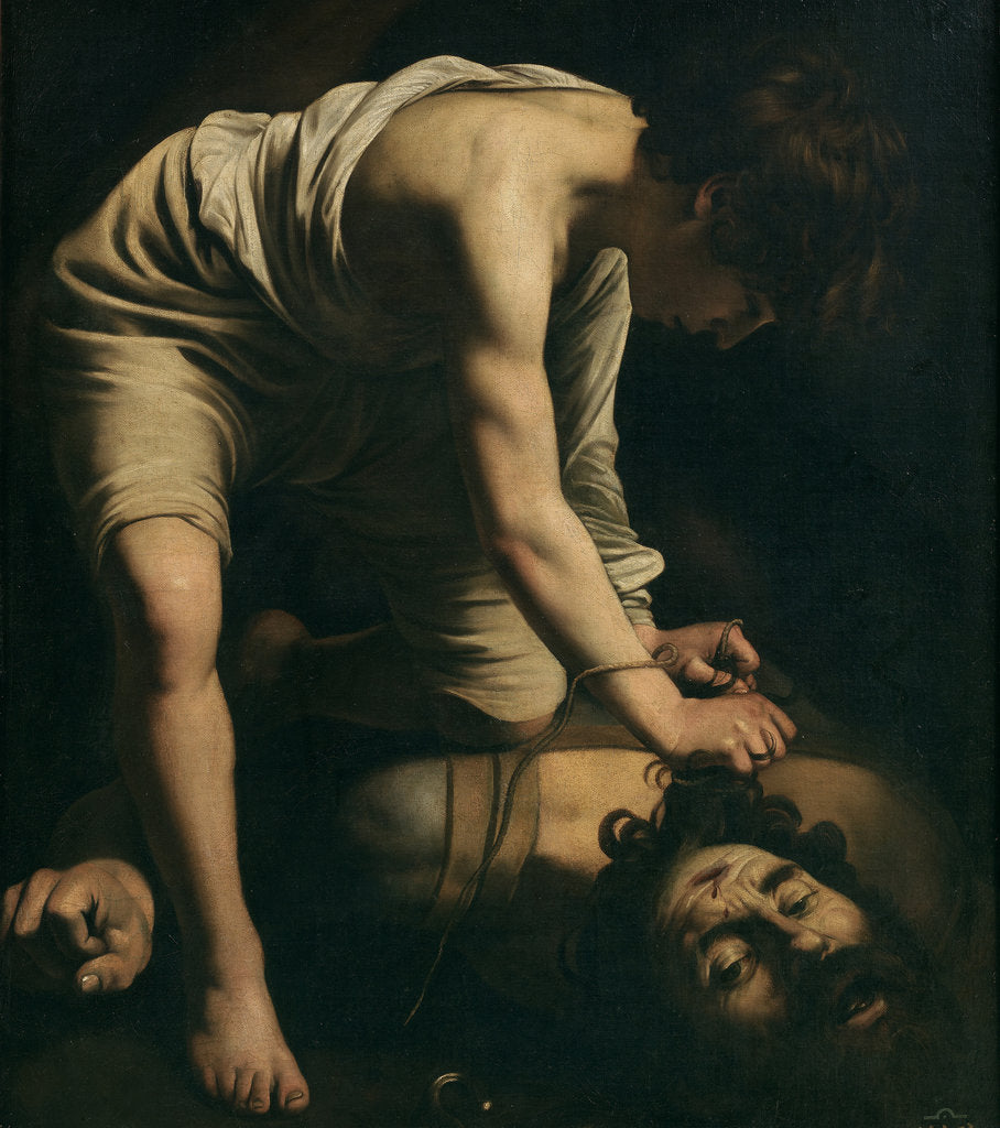 Detail of David with the Head of Goliath by Michelangelo Caravaggio