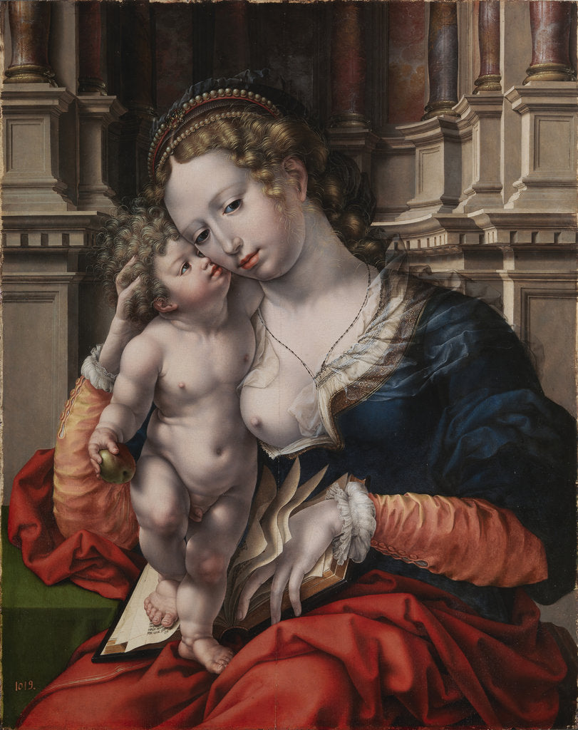 Detail of Virgin and child by Jan Gossaert