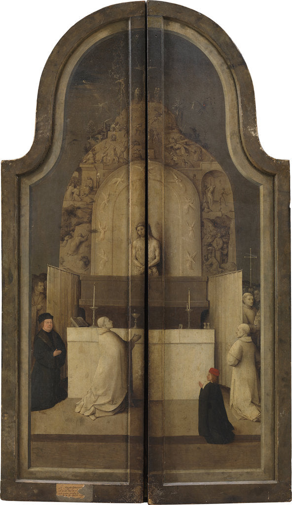 Detail of The Adoration of the Kings. (Triptych, reverse) by Hieronymus Bosch