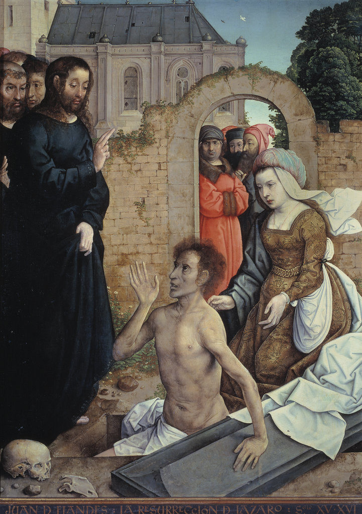 Detail of The Resurrection of Lazarus by Juan de Flandes