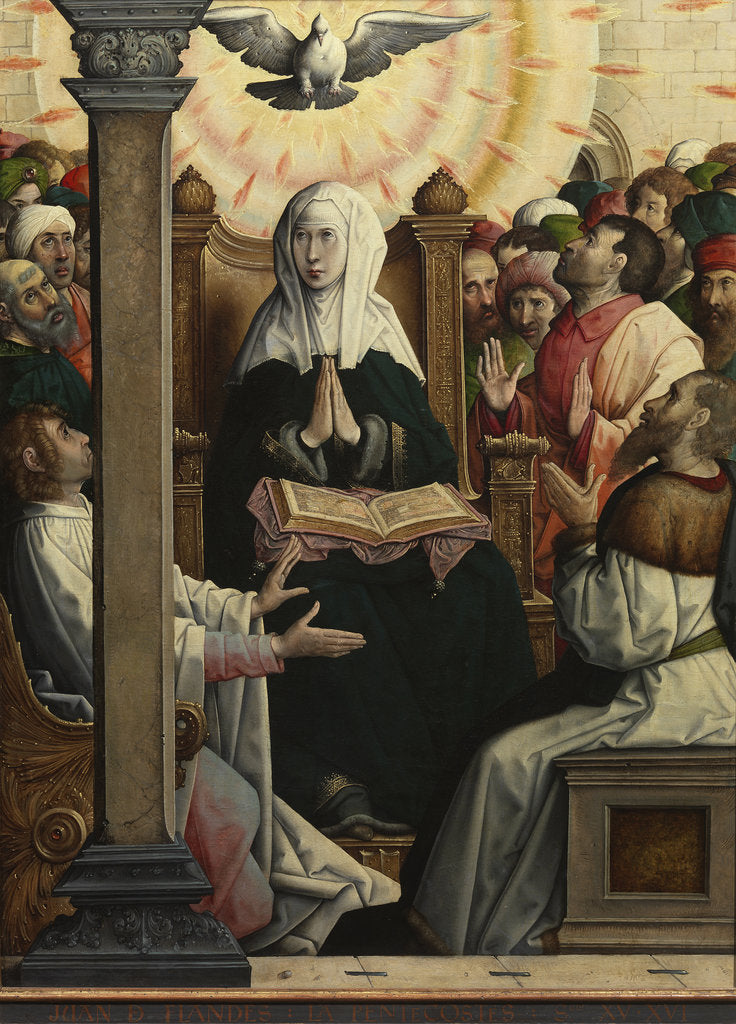 Detail of Pentecost by Juan de Flandes