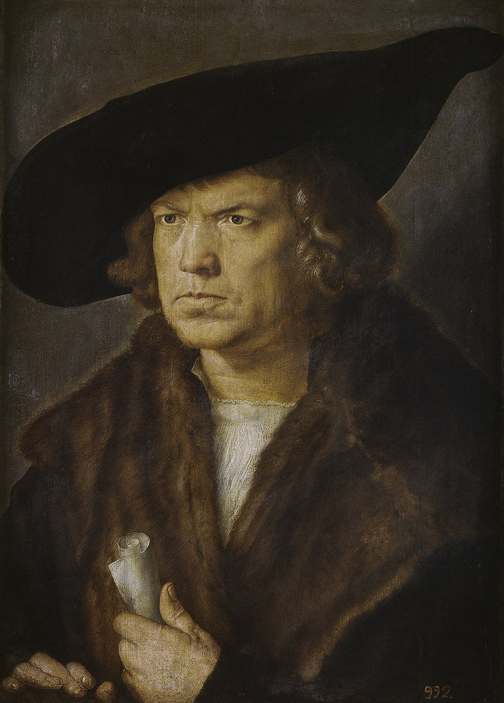 Detail of Portrait Of An Unknown Man by Albrecht Dürer