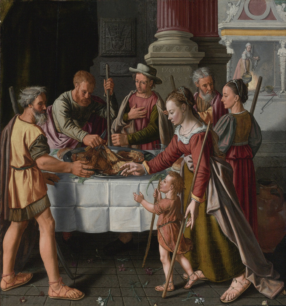 Detail of The First Passover Feast by Huybrecht Beuckelaer