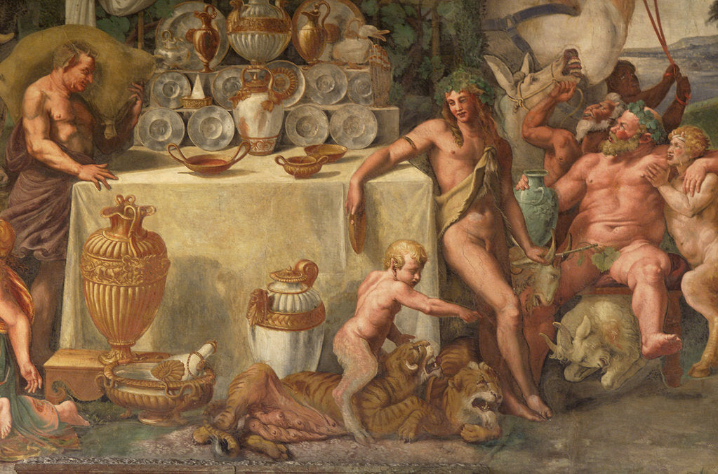Detail of Wedding Feast of Cupid and Psyche, detail by Giulio Romano