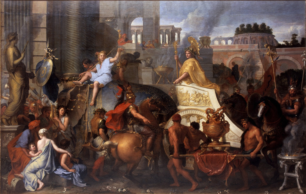 Detail of Alexander Entering Babylon (The Triumph of Alexander the Great) by Charles Le Brun