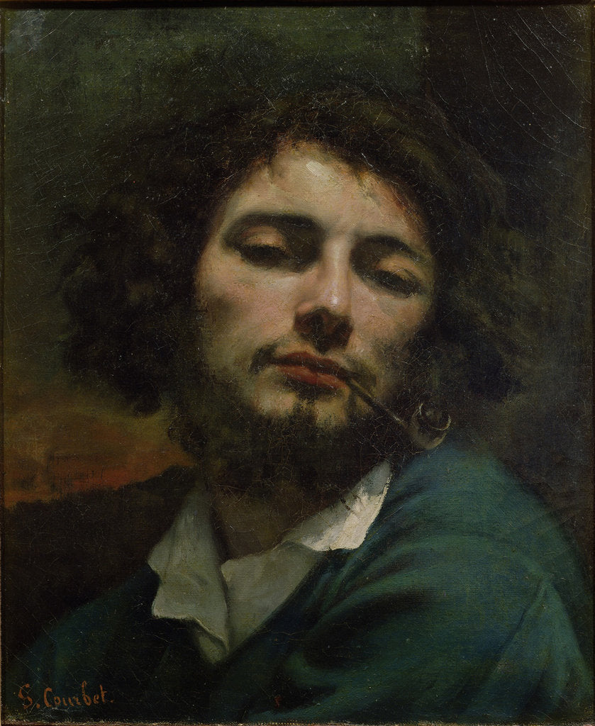Detail of Self-Portrait by Gustave Courbet