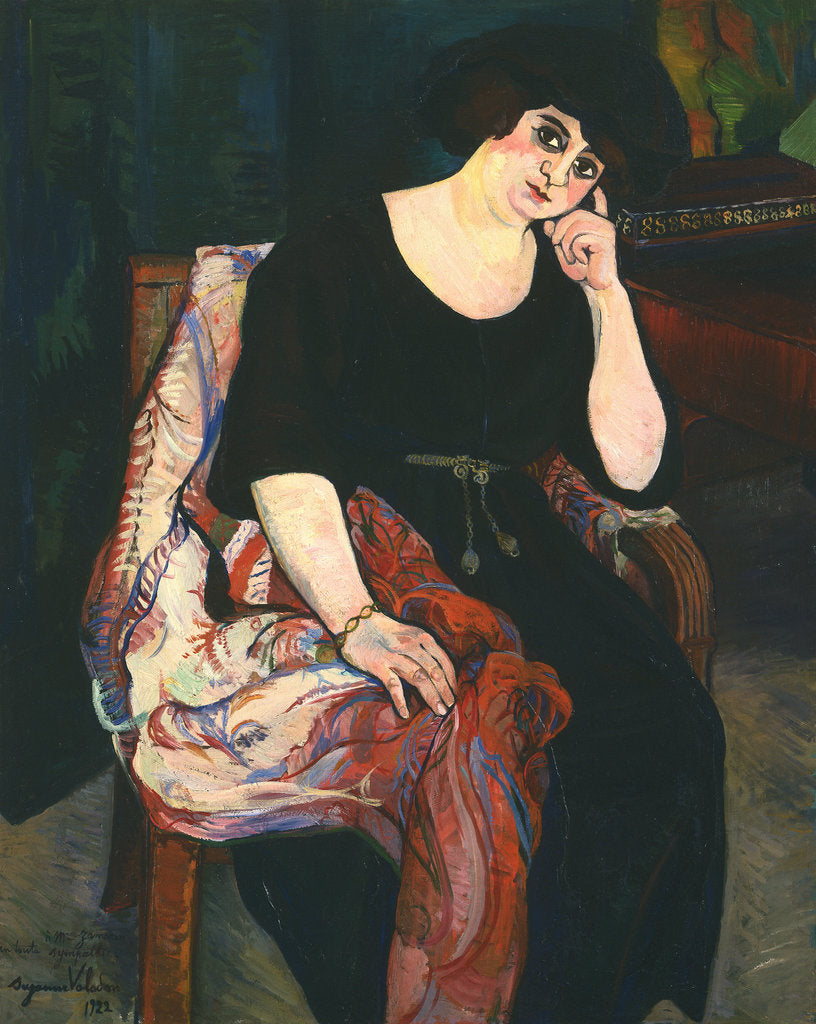 Detail of Portrait of Madame Zamaron by Suzanne Valadon