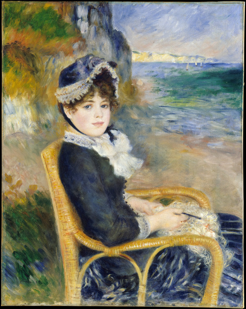 Detail of By the Seashore by Pierre Auguste Renoir