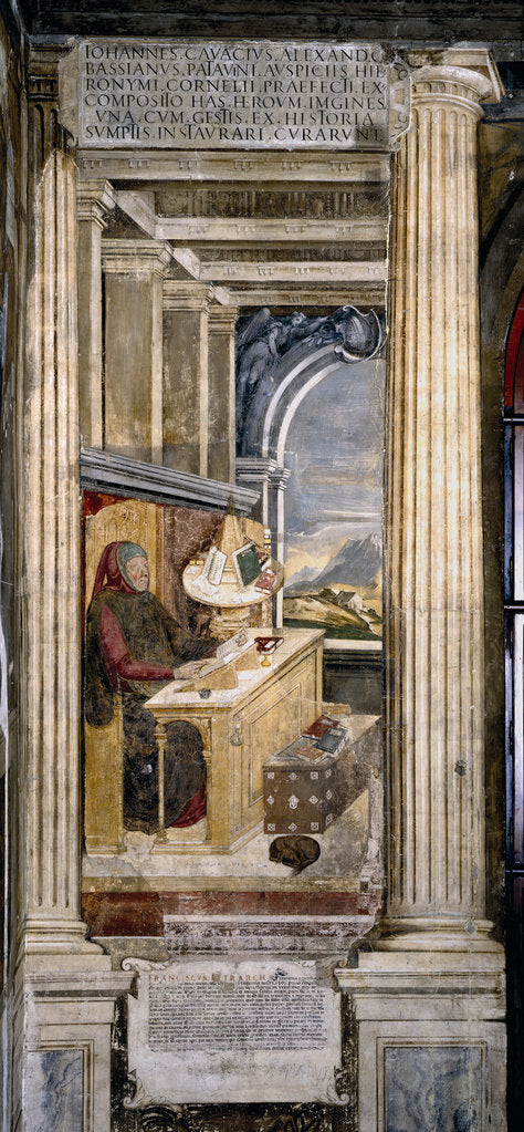 Detail of Francesco Petrarca in his study by Anonymous