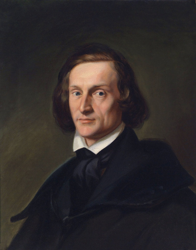 Detail of Portrait of Franz Liszt by Anonymous