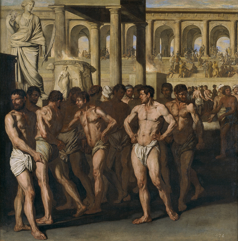 Detail of Gladiators by Aniello Falcone
