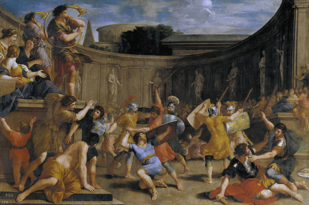 Detail of Roman gladiators by Giovanni Francesco Romanelli