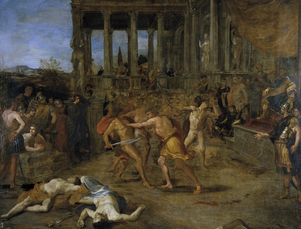 Detail of Gladiator Fights by Giovanni Lanfranco