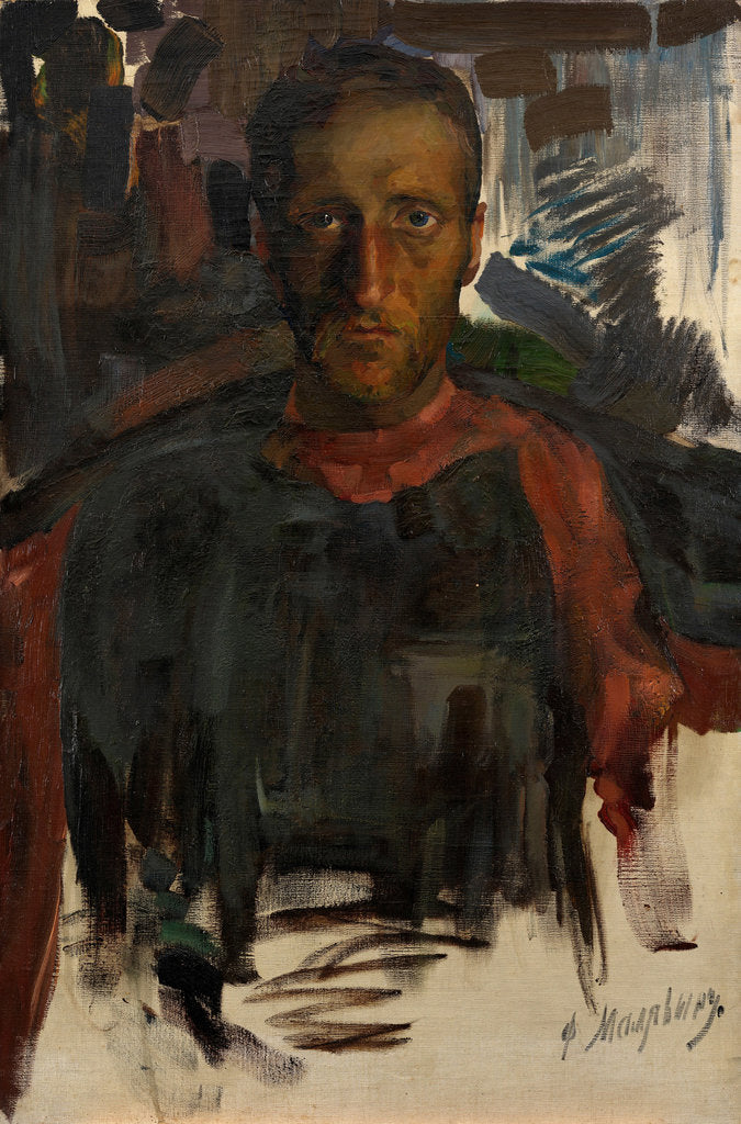 Detail of Portrait of the Poet Nikolay Gumilyov by Filipp Andreyevich Malyavin