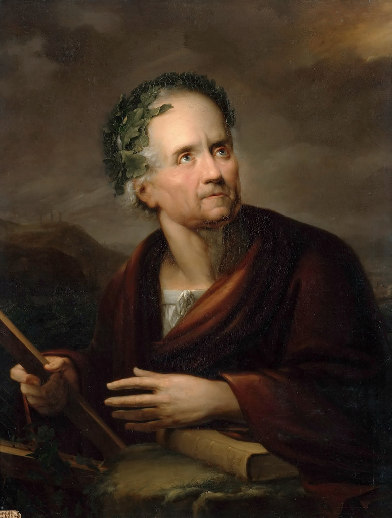 Detail of Portrait of Friedrich Gottlieb Klopstock by Gerdt Hardorff