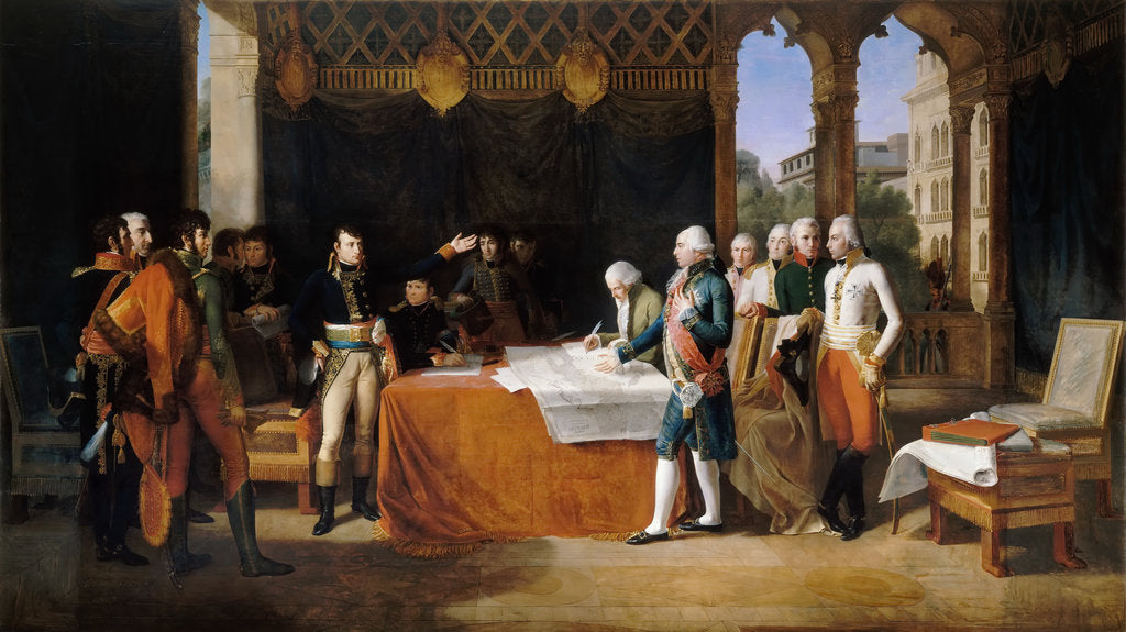 Detail of The Preliminaries of Leoben, 17th April 1797 by Guillaume Guillon Lethiére