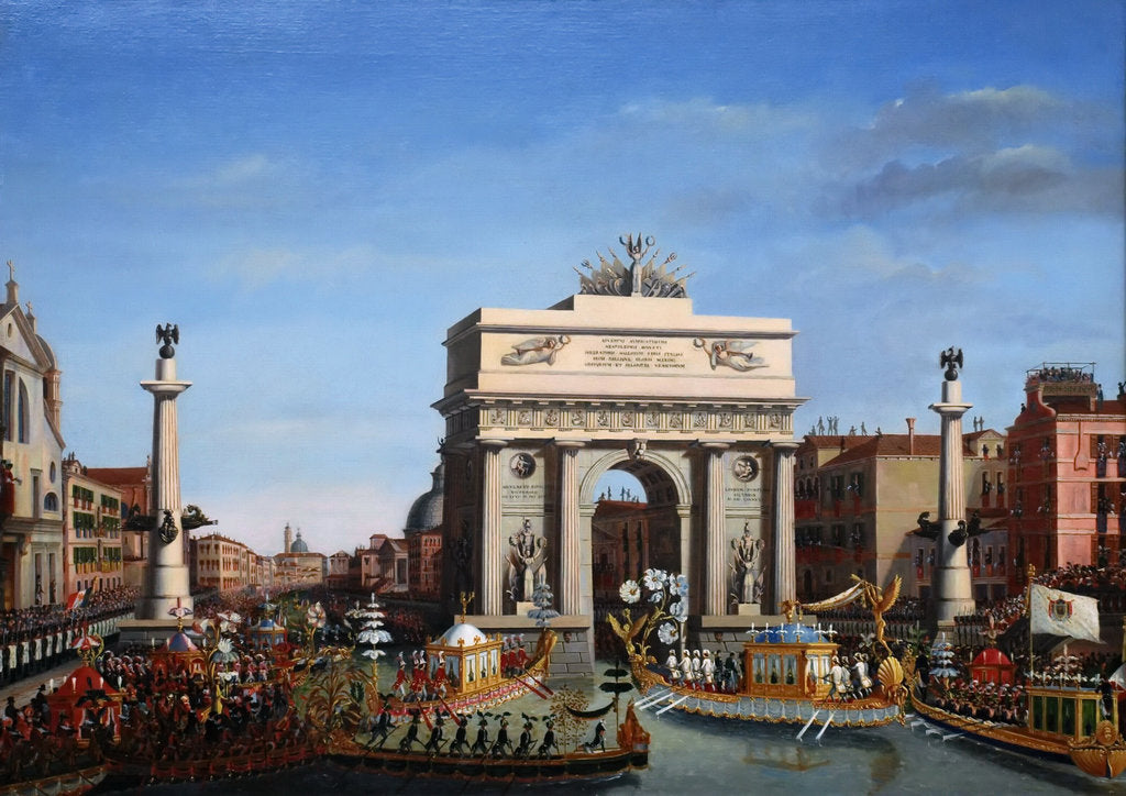 Detail of The Entry of Napoleon into Venice on the 29th of November 1807 by Giuseppe Borsato