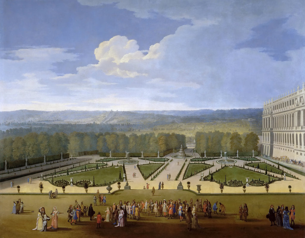 Detail of Louis XIV and his Court on a Promenade in the Gardens of Versailles by Etienne Allegrain