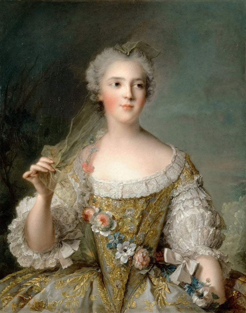 Detail of Princess Sophie of France by Jean-Marc Nattier
