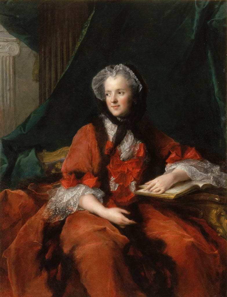 Detail of Portrait of Marie Leszczynska, Queen of France by Jean-Marc Nattier