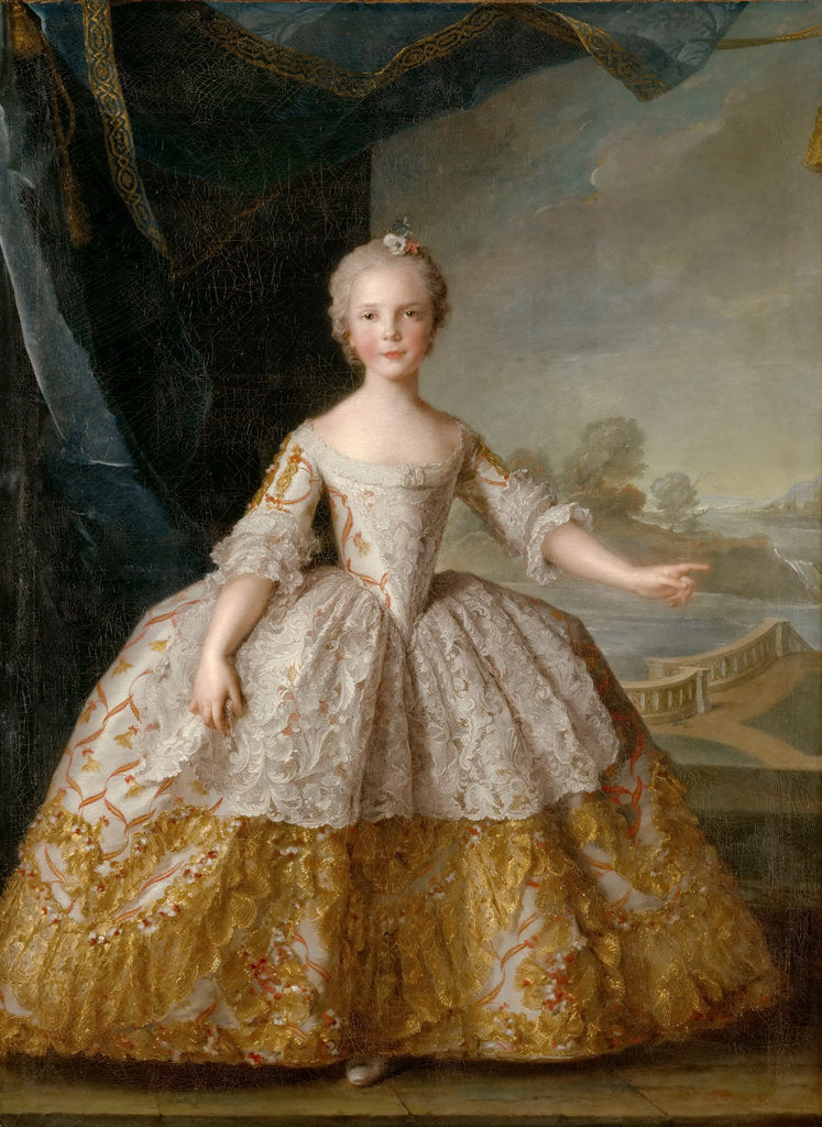 Detail of Princess Isabella of Parma as child by Jean-Marc Nattier