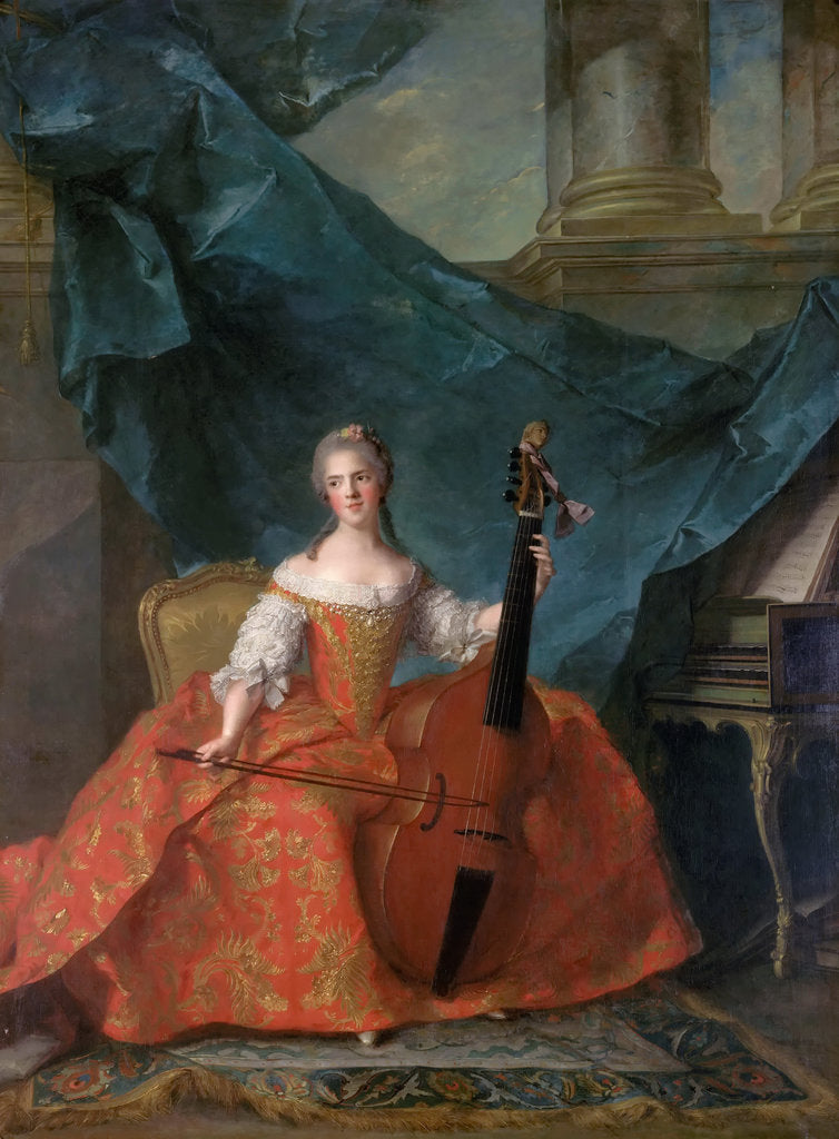 Detail of Princess Anne Henriette of France by Jean-Marc Nattier
