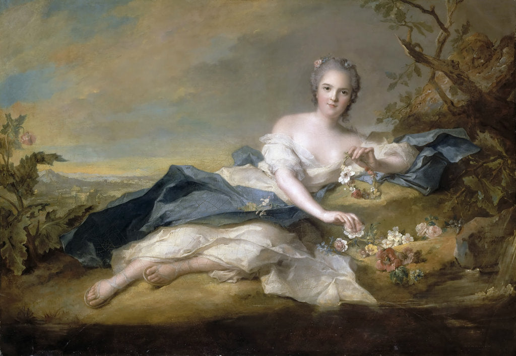 Detail of Princess Anne Henriette of France by Jean-Marc Nattier