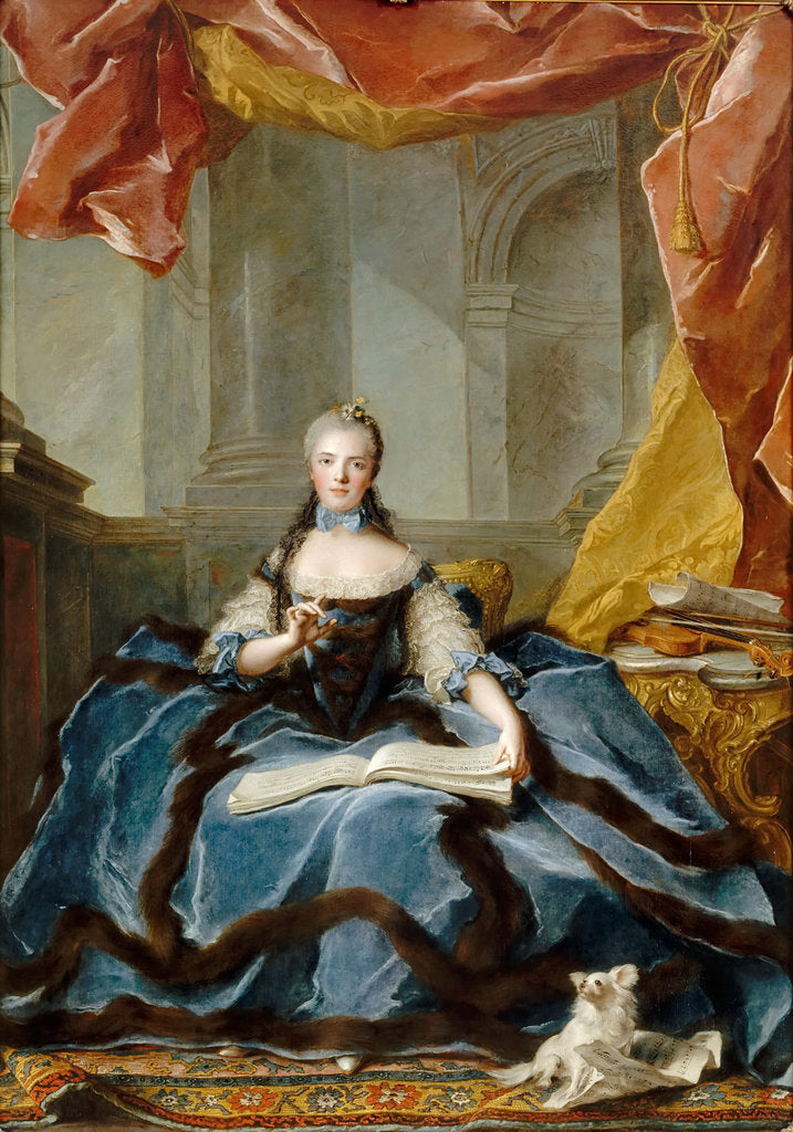 Detail of Princess Marie Adélaïde of France by Jean-Marc Nattier