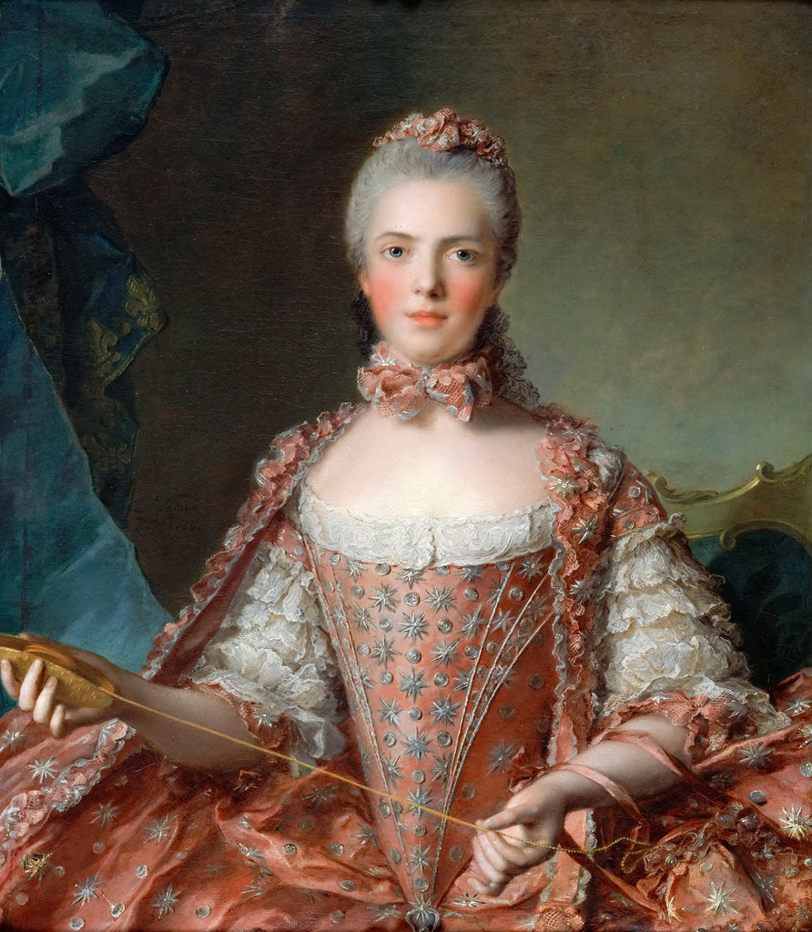 Detail of Princess Marie Adélaïde of France by Jean-Marc Nattier