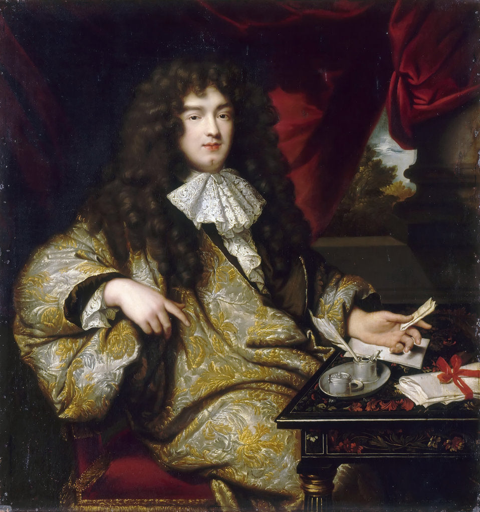Detail of Jean-Baptiste Colbert, marquis de Seignelay by Jean-Marc Nattier