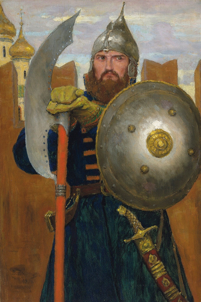 Detail of On guard by Viktor Mikhaylovich Vasnetsov