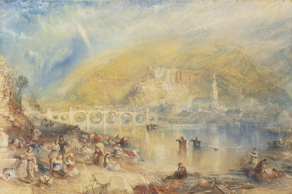 Detail of View of Heidelberg with a Rainbow by Joseph Mallord William Turner