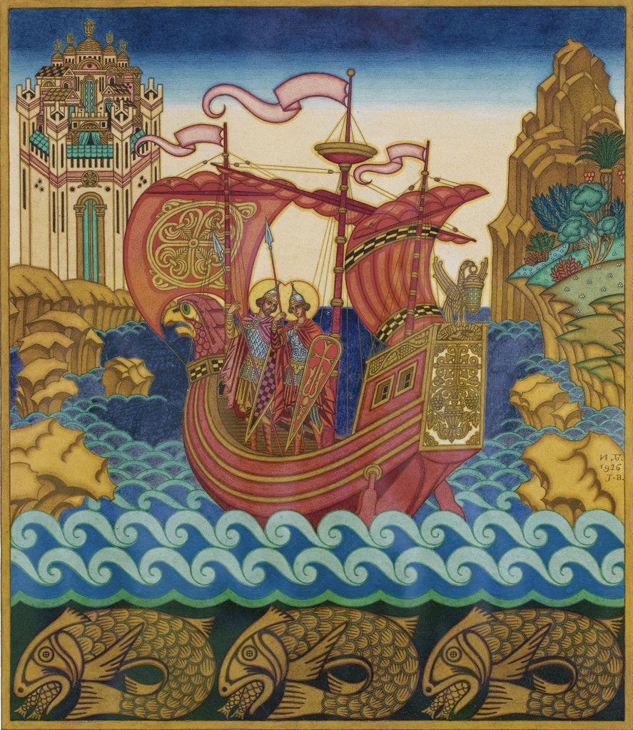 Detail of The Ship by Ivan Yakovlevich Bilibin