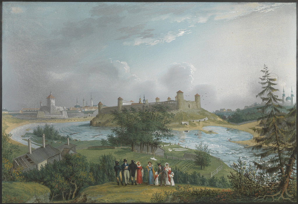 Detail of View of the Ivangorod Fortress by Johannes Hau