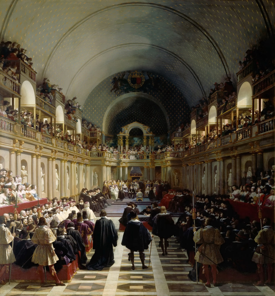 Detail of The assembly of the Estates-General on October 27, 1614 by Jean Alaux