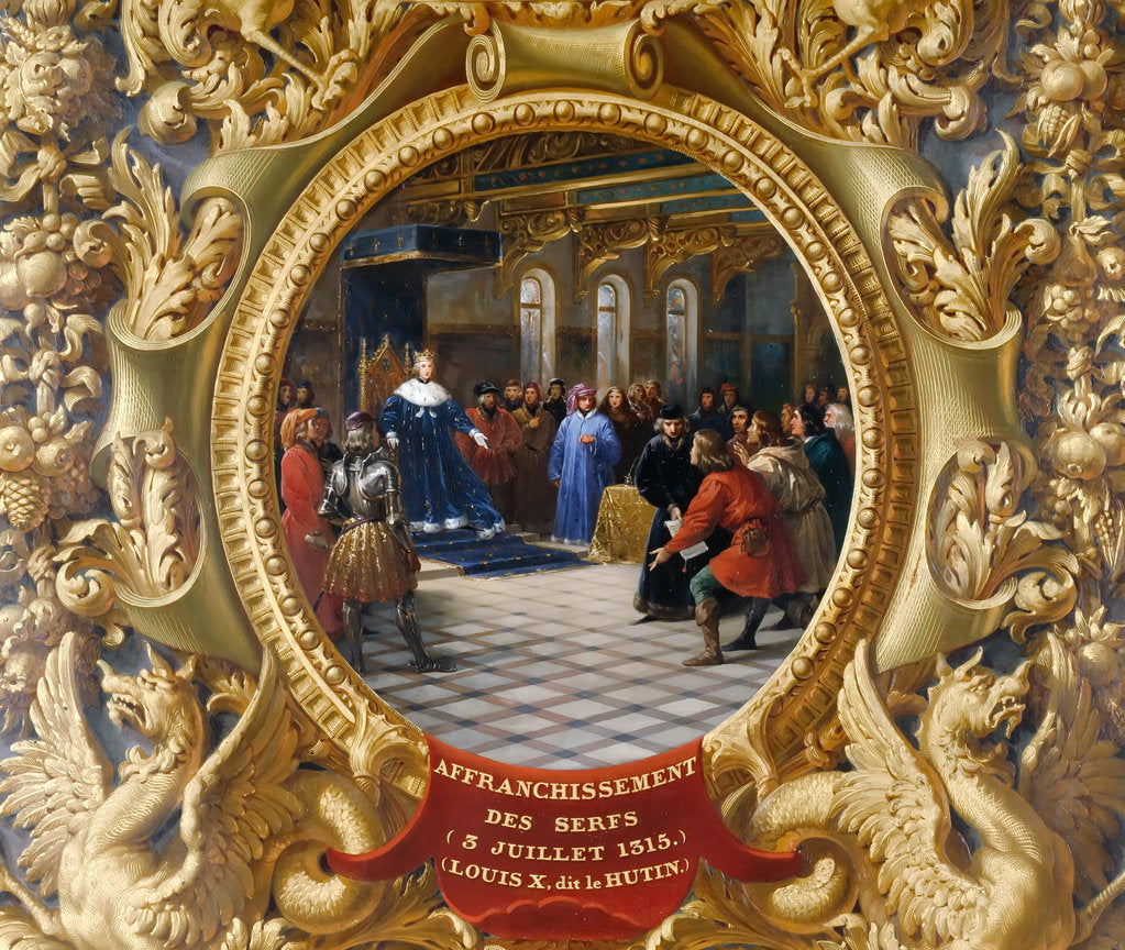 Detail of Louis X the Mischievous emancipates the serfs in 1315 by Jean Alaux