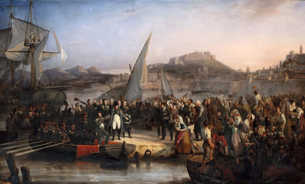 Detail of Napoleon leaving the island of Elba on February 26, 1815 by Joseph Beaume