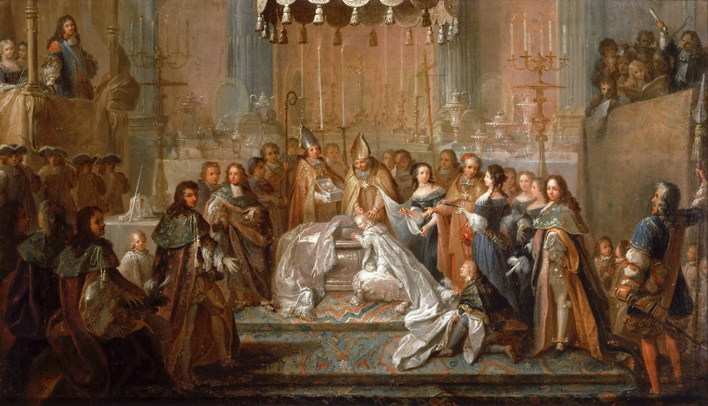 Detail of Baptism of the Dauphin Louis, son of Louis XIV, celebrated in the  Saint-Germain-en-Laye, March 24, by Joseph Christophe