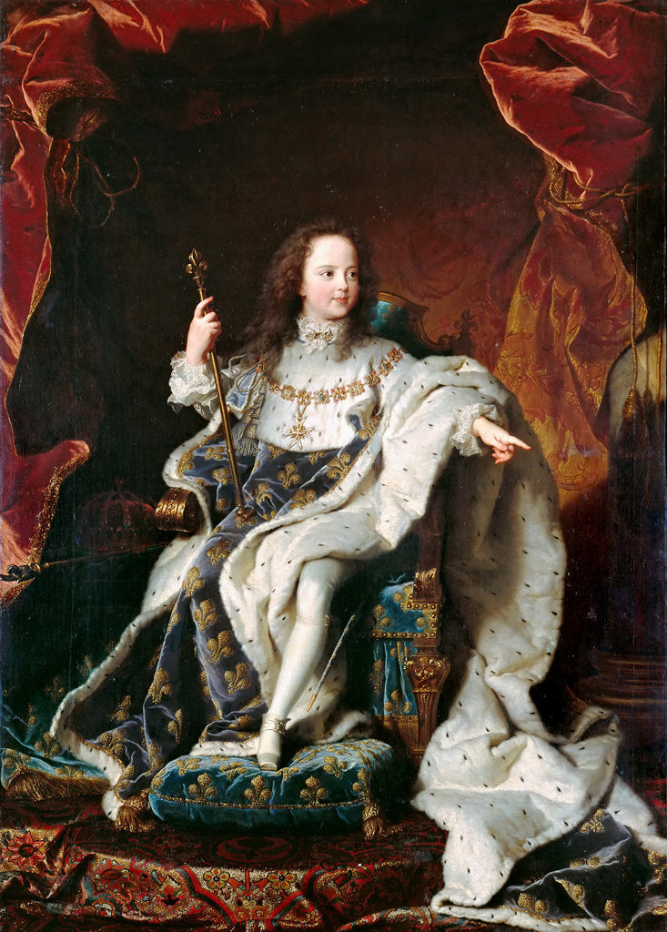 Detail of Louis XIV, King of France by Hyacinthe François Honoré Rigaud