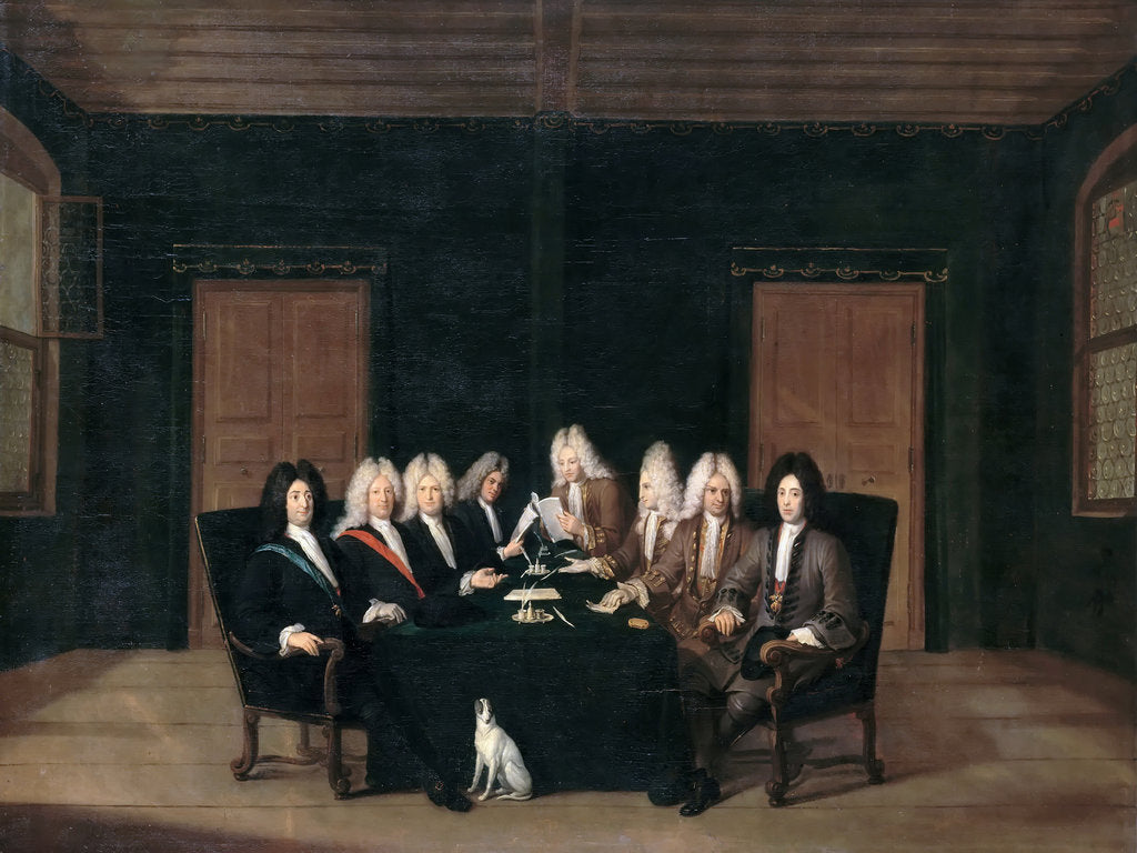 Detail of The emissaries of the peace congress of Baden on september 7th, 1714 by Johann Rudolf Huber
