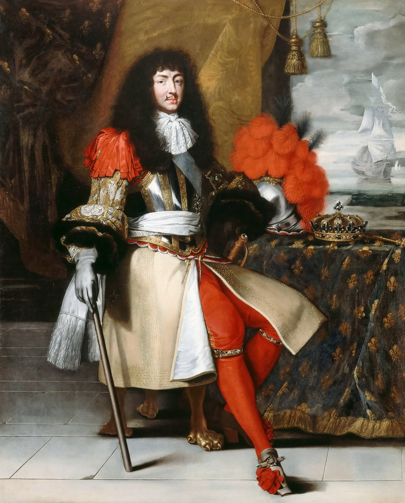 Detail of Louis XIV, King of France by Claude Lefèbvre