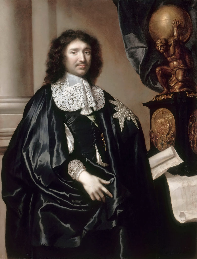 Detail of Portrait of Jean-Baptiste Colbert by Claude Lefèbvre