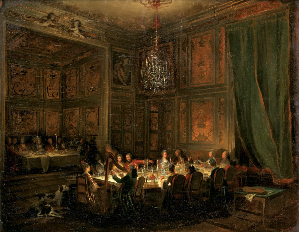 Detail of Supper of Prince de Conti at the Temple, 1766 by Michel Barthélemy Ollivier