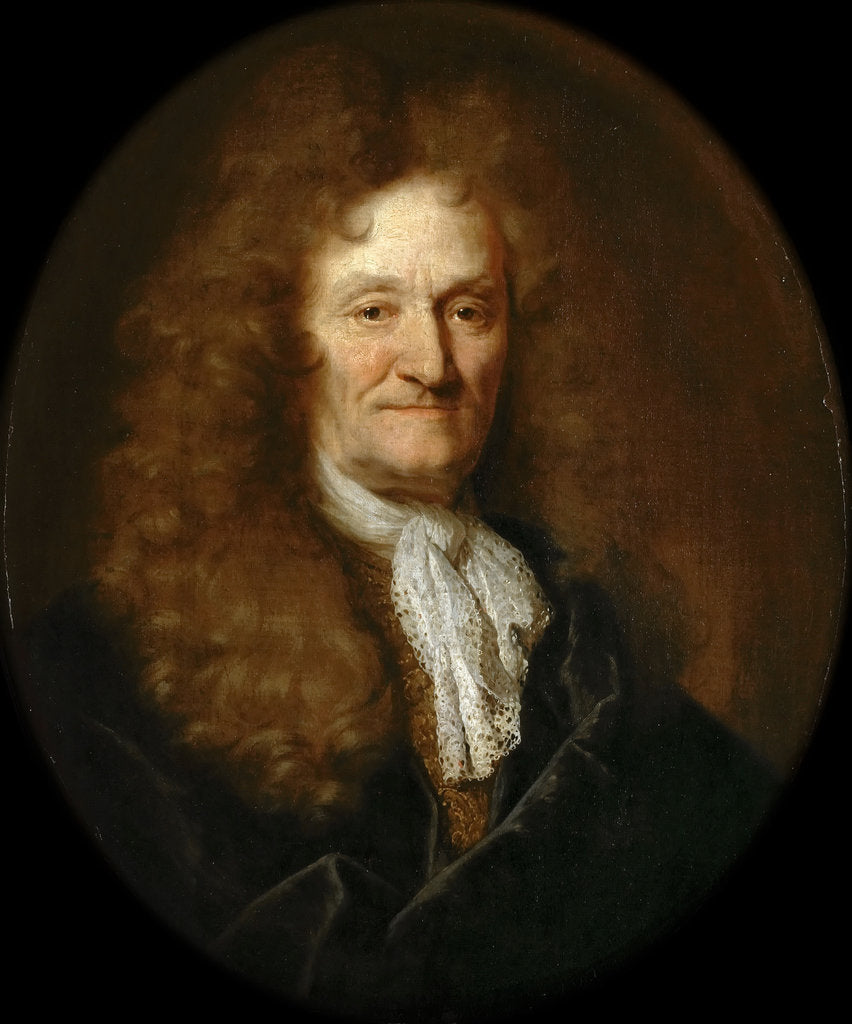 Detail of Portrait of Jean de La Fontaine by Nicolas de Largillière