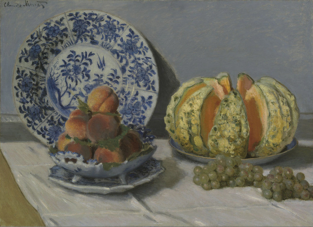 Detail of Still-Life with Melon by Claude Monet